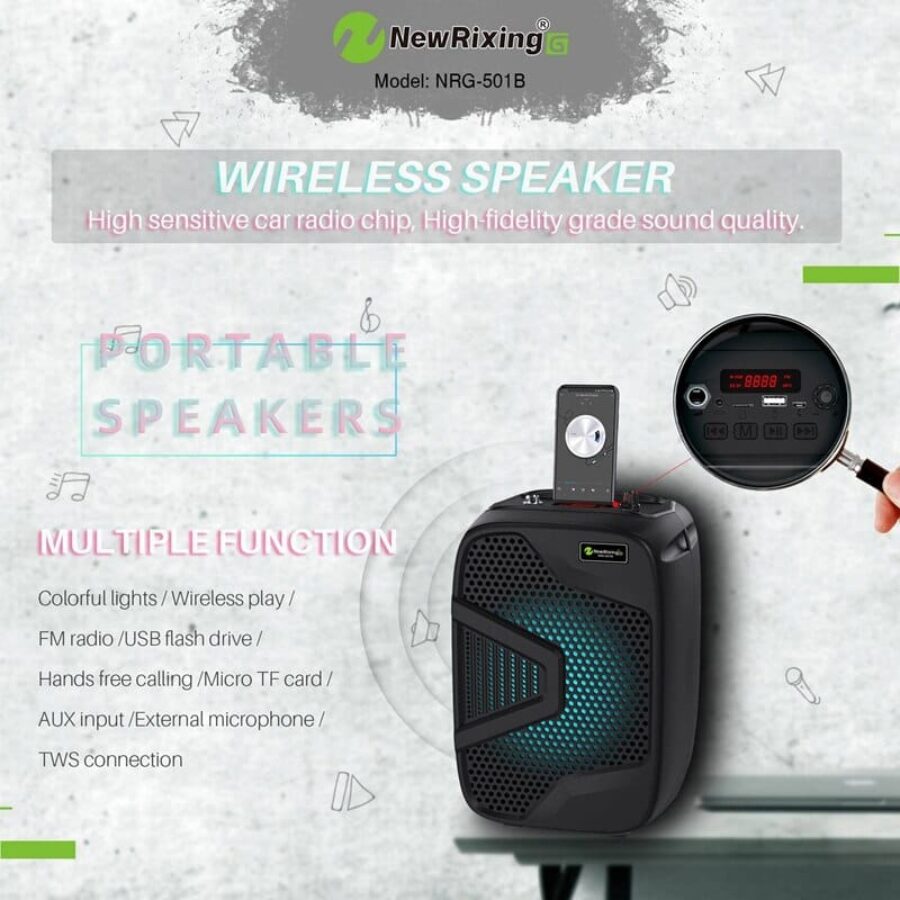 NRG -501B Bluetooth звучник со микрофон, за забави. - Image 3