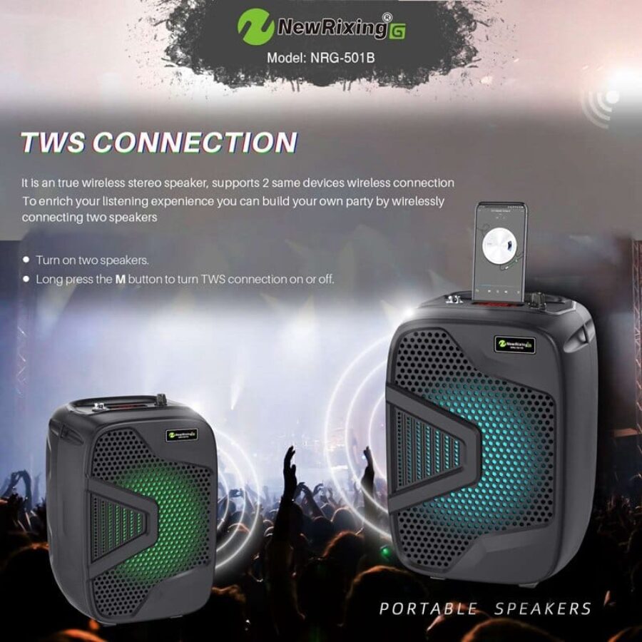 NRG -501B Bluetooth звучник со микрофон, за забави. - Image 7