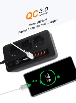 Продолжен кабел со 5 USB порти за брзо полнење - Image 3