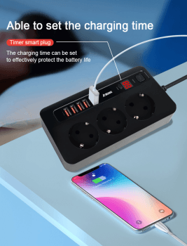 Продолжен кабел со 5 USB порти за брзо полнење - Image 5
