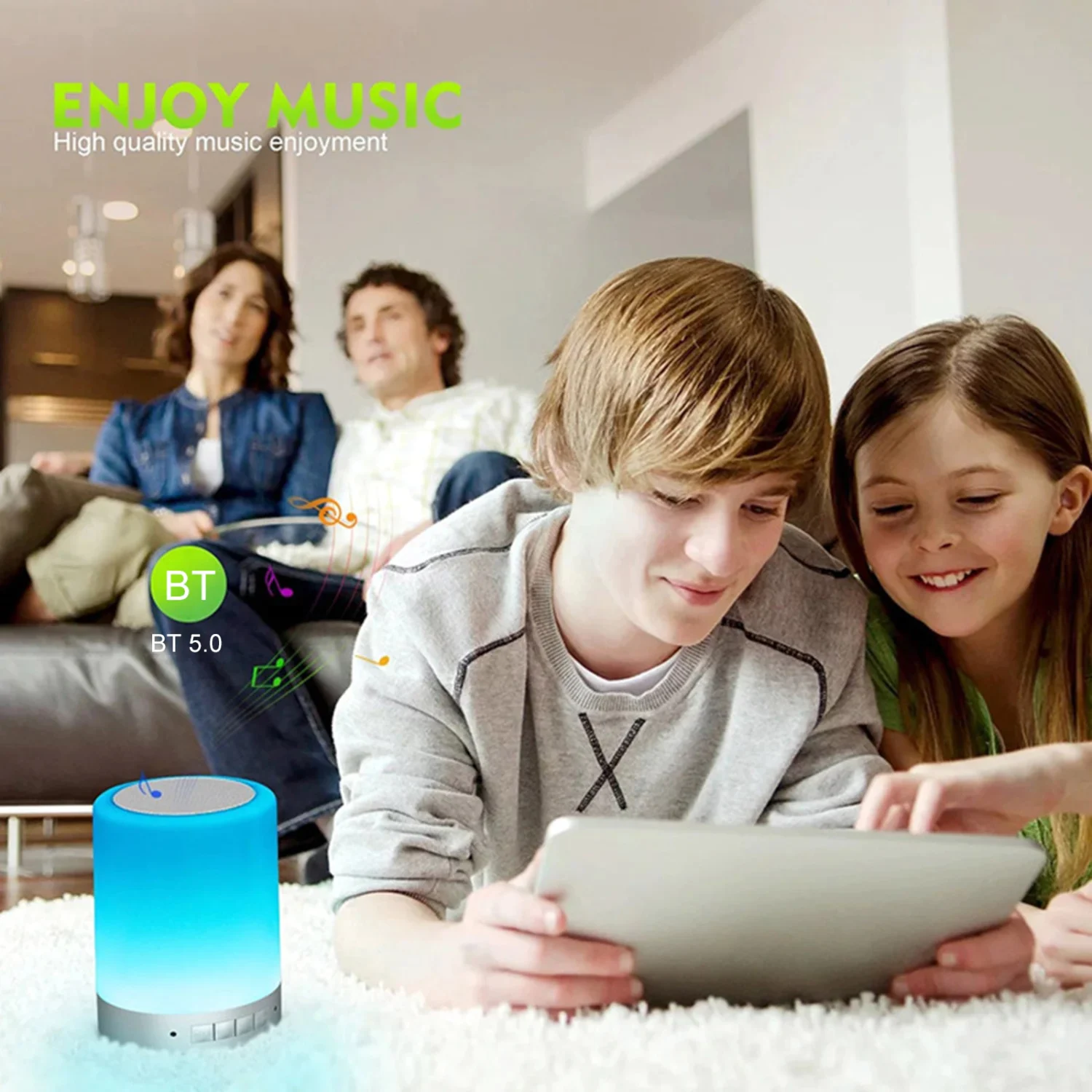 BT звучник на допир со LED светло - Image 10