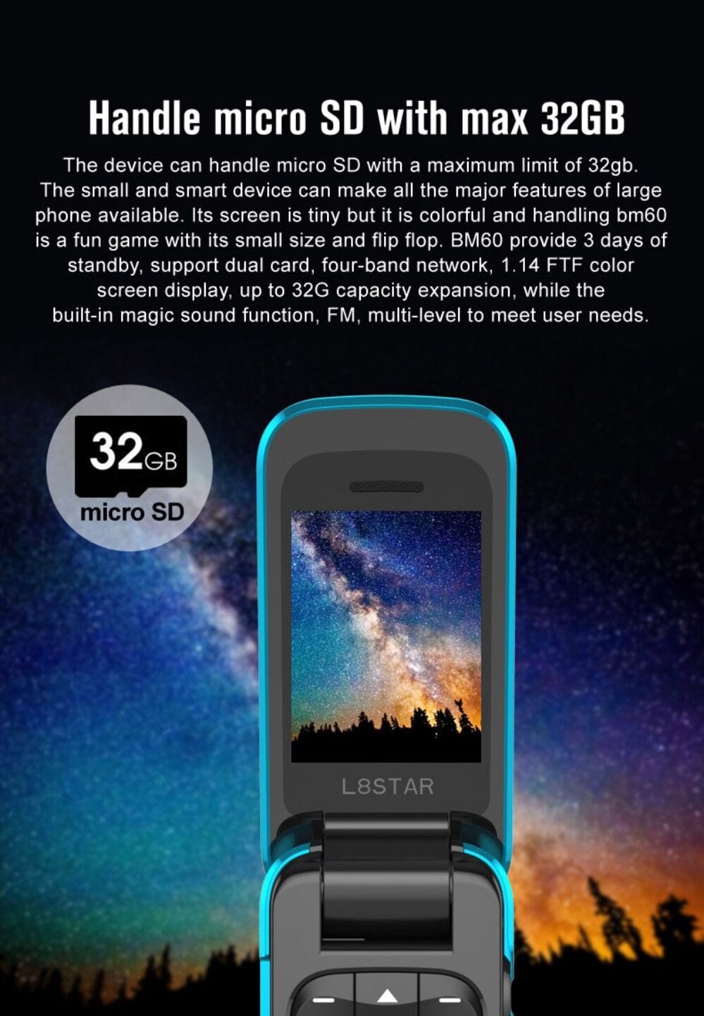 L8STAR BM60 Mini Телефон - Image 10