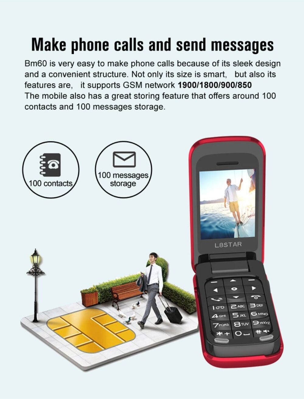 L8STAR BM60 Mini Телефон - Image 9