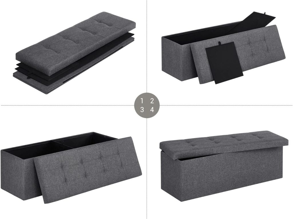 табуретка за складирање сива