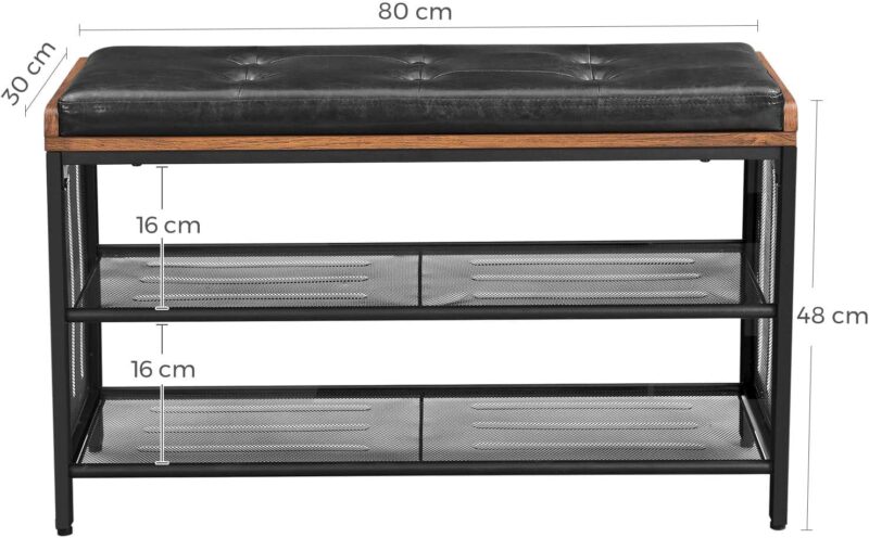 Клупа за чевли VASAGLE LBS75X - Image 3