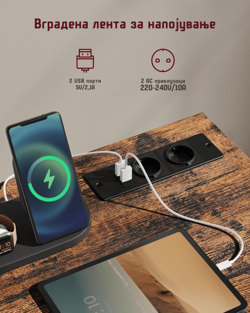 Компјутерско биро со LED осветлување - Image 4