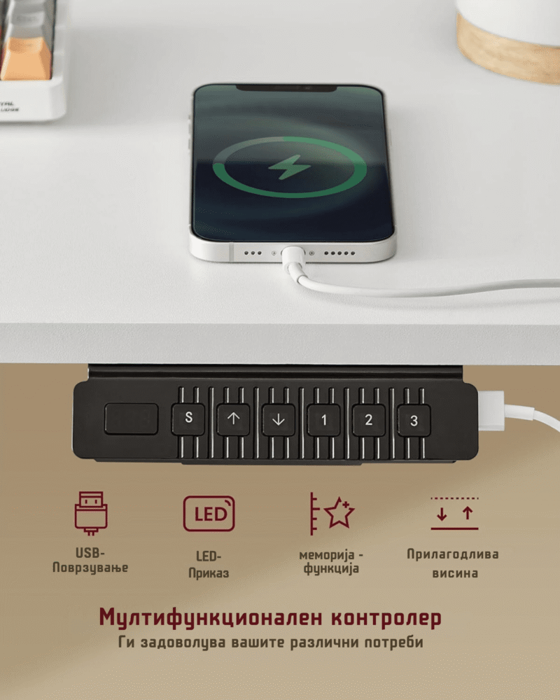 Електрично биро со прилагодлива висина - Image 5