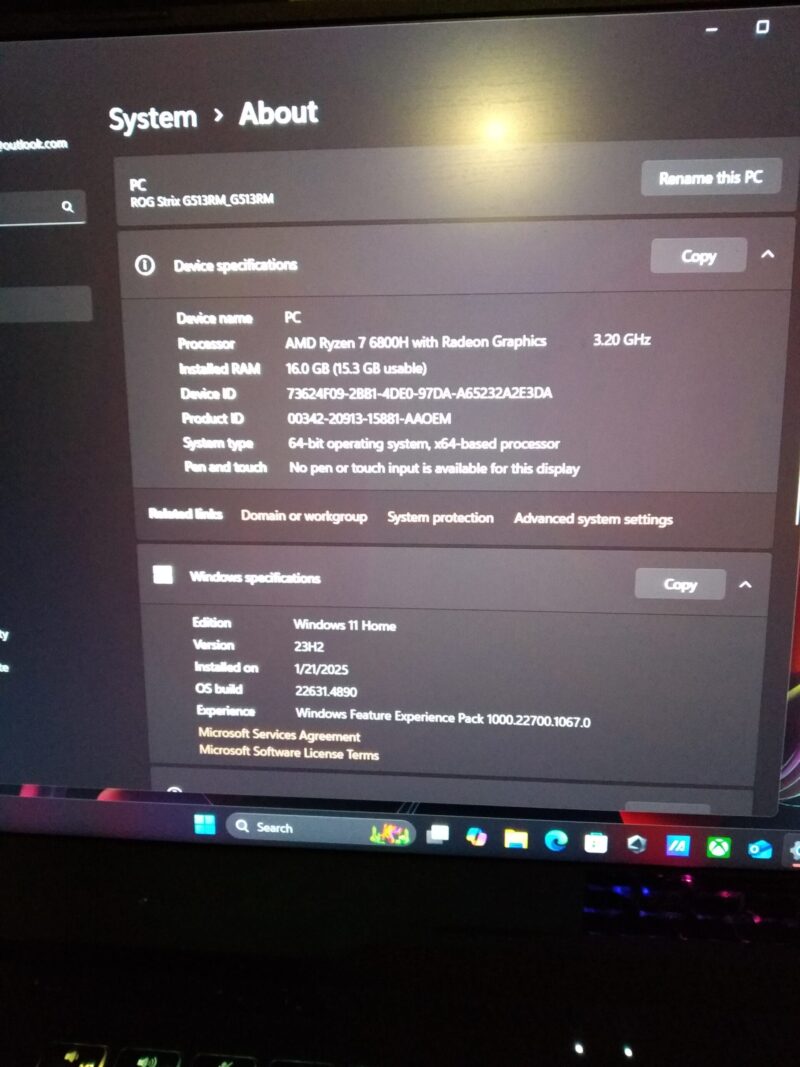 Gaming Laptop Rog Strix G15 - Image 4