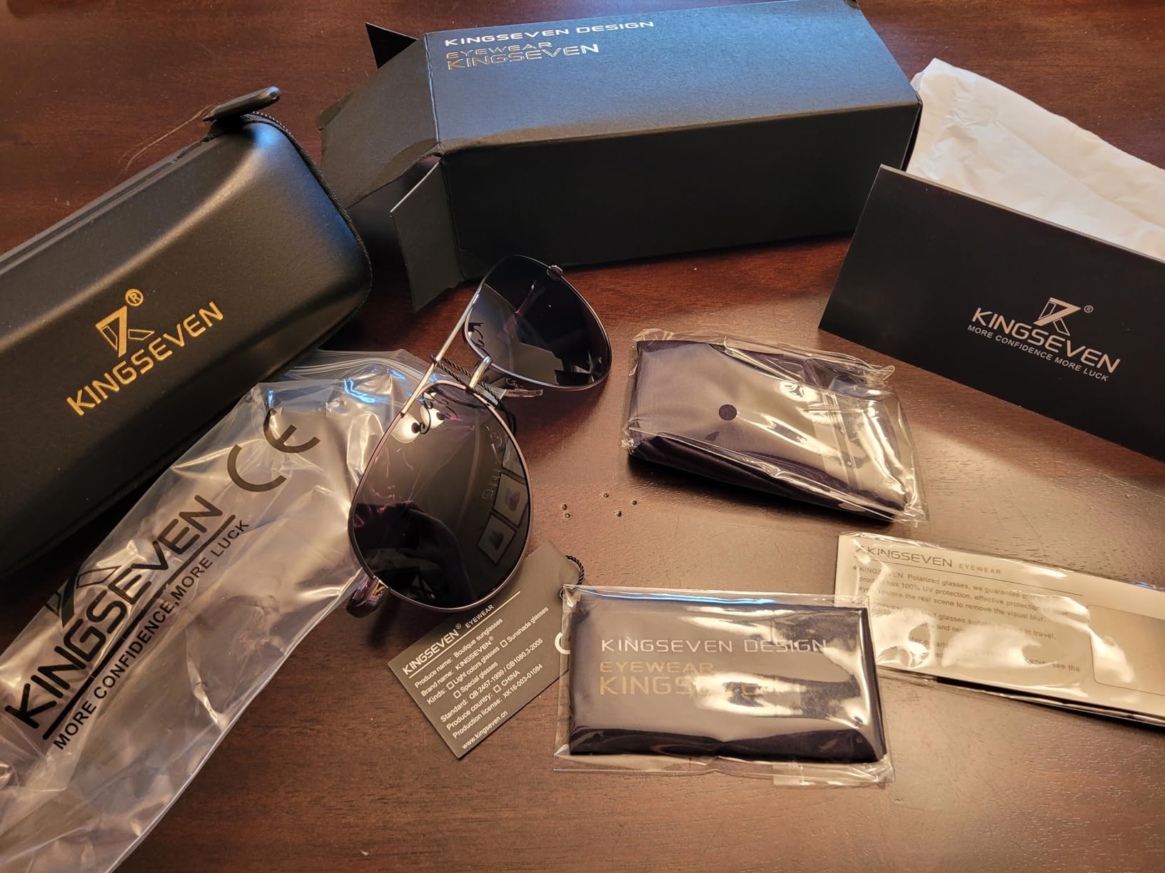 KINGSEVEN Алуминиумски машки поларизирани очила за сонце K725 photo review