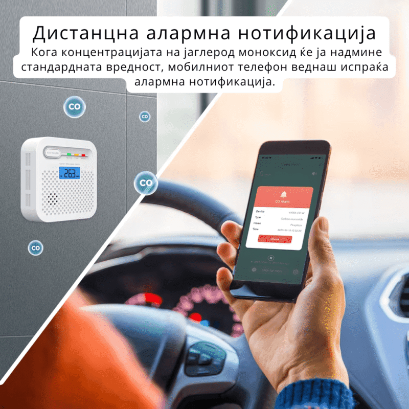 Детектор за јаглерод моноксид CO - Y100A-CR - Image 2